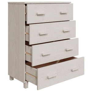 Sideboard HAMAR Weiß Kiefer Massivholz 79 cm