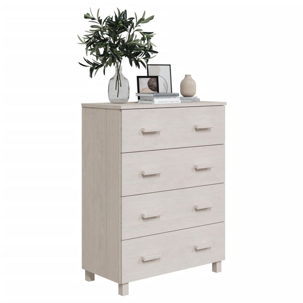 Sideboard HAMAR Weiß Kiefer Massivholz 79 cm