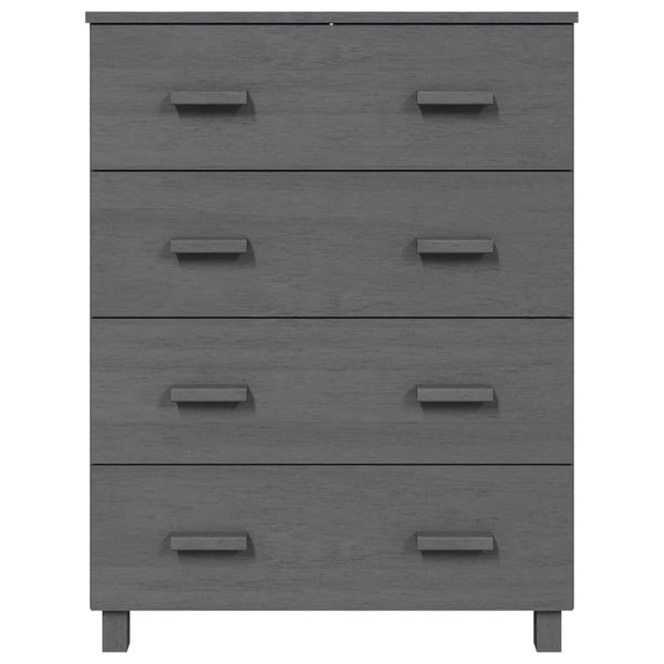 Dunkelgraues Kiefer Sideboard 79x40x103,5 cm