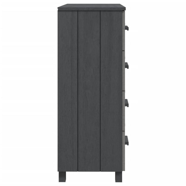 Dunkelgraues Kiefer Sideboard 79x40x103,5 cm