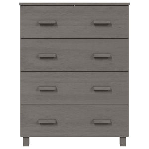 Sideboard HAMAR Hellgrau Kiefer Massivholz 79x40x103,5 cm