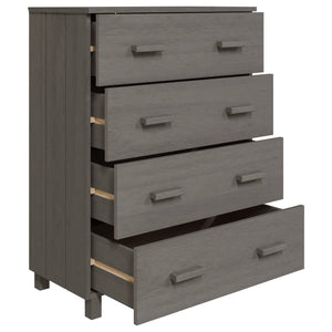 Sideboard HAMAR Hellgrau Kiefer Massivholz 79x40x103,5 cm