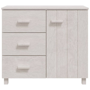 Sideboard HAMAR Weiß 90x40x80cm Kiefer Massivholz