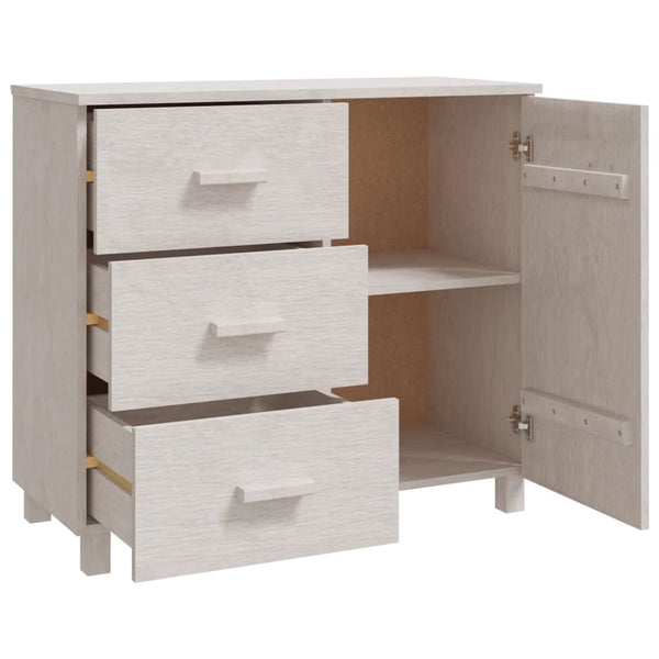 Sideboard HAMAR Weiß 90x40x80cm Kiefer Massivholz