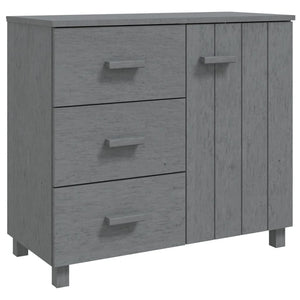 Sideboard HAMAR Dunkelgrau Kiefer Massivholz 90cm