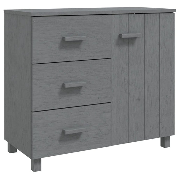 Sideboard HAMAR Dunkelgrau Kiefer Massivholz 90cm