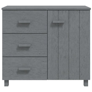Sideboard HAMAR Dunkelgrau Kiefer Massivholz 90cm