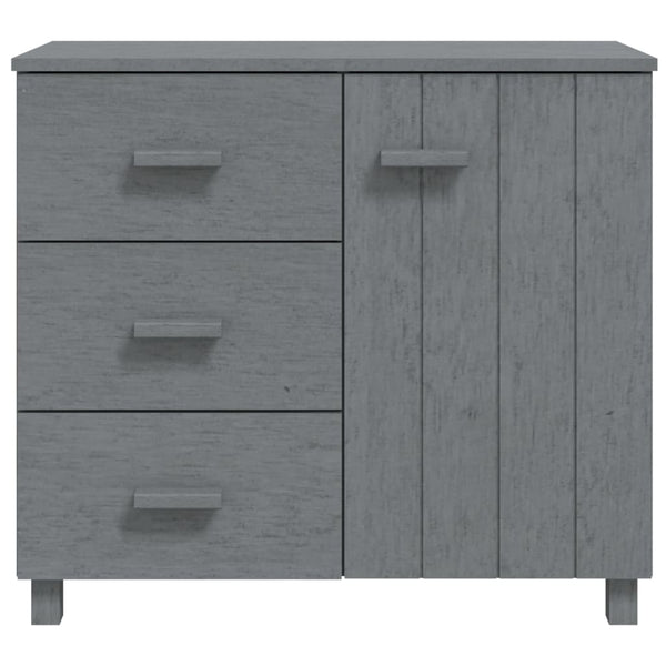 Sideboard HAMAR Dunkelgrau Kiefer Massivholz 90cm