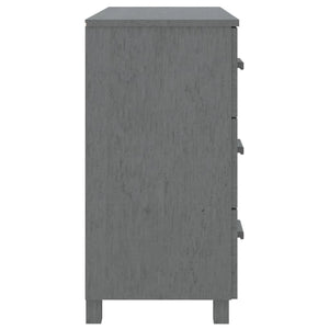 Sideboard HAMAR Dunkelgrau Kiefer Massivholz 90cm