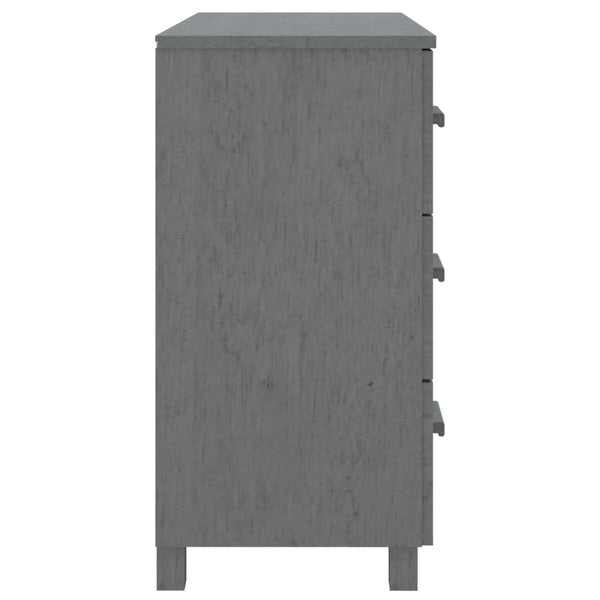 Sideboard HAMAR Dunkelgrau Kiefer Massivholz 90cm