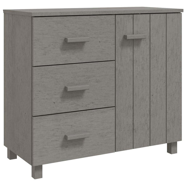 Sideboard HAMAR Hellgrau Kiefer Massivholz 90cm