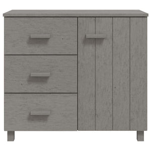 Sideboard HAMAR Hellgrau Kiefer Massivholz 90cm