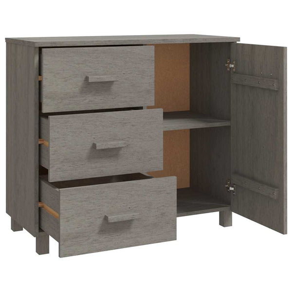 Sideboard HAMAR Hellgrau Kiefer Massivholz 90cm