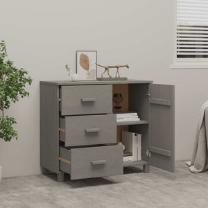 Sideboard HAMAR Hellgrau Kiefer Massivholz 90cm