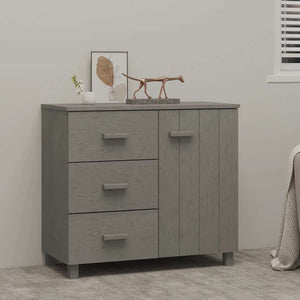 Sideboard HAMAR Hellgrau Kiefer Massivholz 90cm