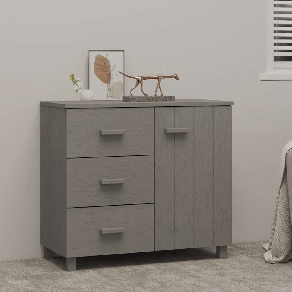 Sideboard HAMAR Hellgrau Kiefer Massivholz 90cm