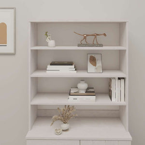 Highboard Aufsatz Weiß 90x100cm Massivholz