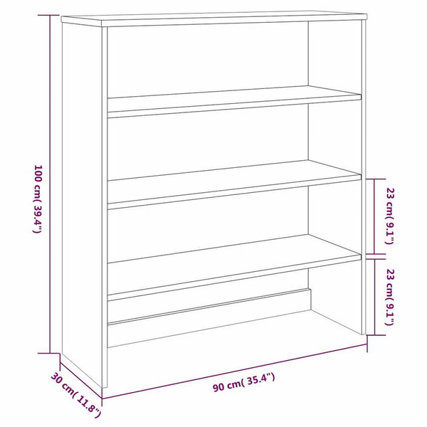 Highboard Aufsatz Weiß 90x100cm Massivholz