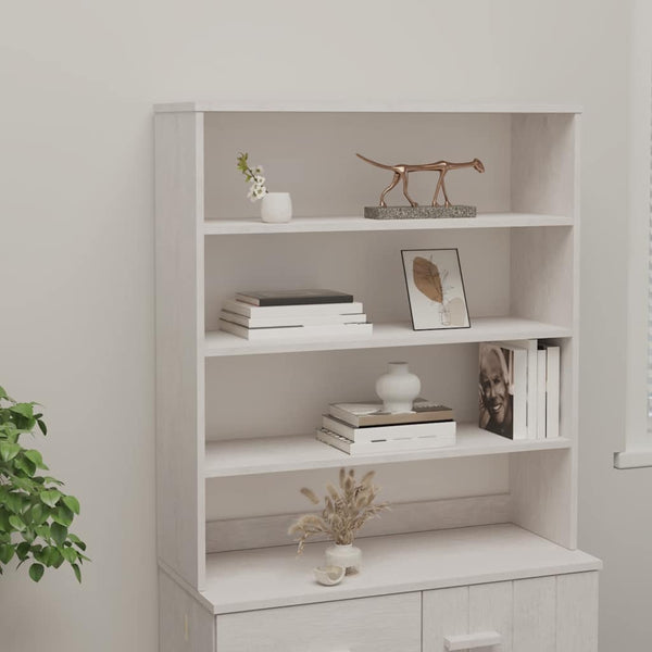 Highboard Aufsatz Weiß 90x100cm Massivholz