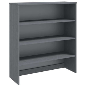 Highboard-Aufsatz Dunkelgrau 90x100cm Massivholz