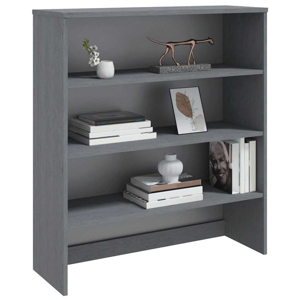 Highboard-Aufsatz Dunkelgrau 90x100cm Massivholz