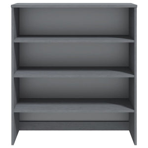 Highboard-Aufsatz Dunkelgrau 90x100cm Massivholz