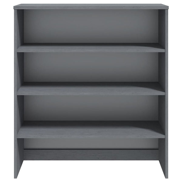 Highboard-Aufsatz Dunkelgrau 90x100cm Massivholz