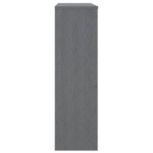Highboard-Aufsatz Dunkelgrau 90x100cm Massivholz