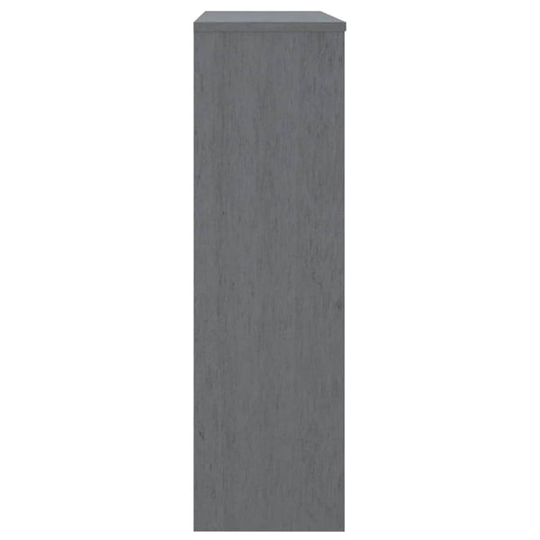 Highboard-Aufsatz Dunkelgrau 90x100cm Massivholz