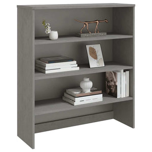 Highboard-Aufsatz Hellgrau 90x100cm Massivholz