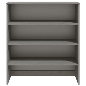Highboard-Aufsatz Hellgrau 90x100cm Massivholz
