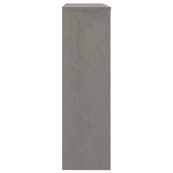 Highboard-Aufsatz Hellgrau 90x100cm Massivholz