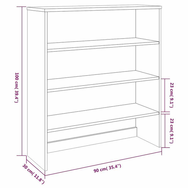 Highboard-Aufsatz Hellgrau 90x100cm Massivholz
