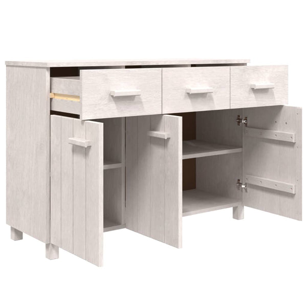 Weißes Sideboard HAMAR, Kiefer Massivholz, 113 cm