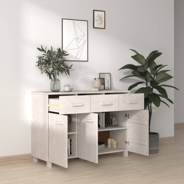 Weißes Sideboard HAMAR, Kiefer Massivholz, 113 cm
