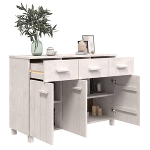 Weißes Sideboard HAMAR, Kiefer Massivholz, 113 cm