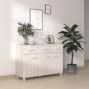 Weißes Sideboard HAMAR, Kiefer Massivholz, 113 cm