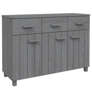 Dunkelgraues Sideboard HAMAR Kiefer Massivholz