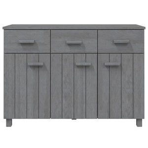 Dunkelgraues Sideboard HAMAR Kiefer Massivholz