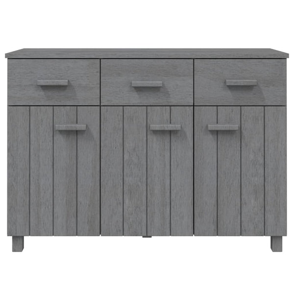 Dunkelgraues Sideboard HAMAR Kiefer Massivholz