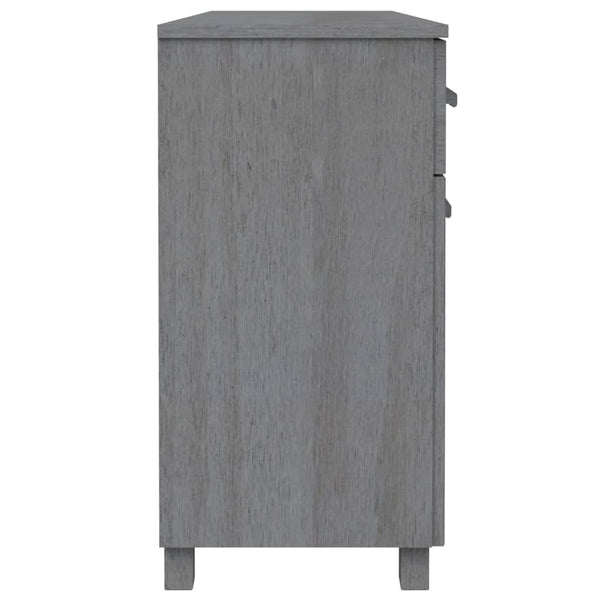 Dunkelgraues Sideboard HAMAR Kiefer Massivholz