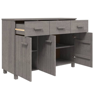 Sideboard HAMAR Hellgrau Kiefer Massivholz 113 cm