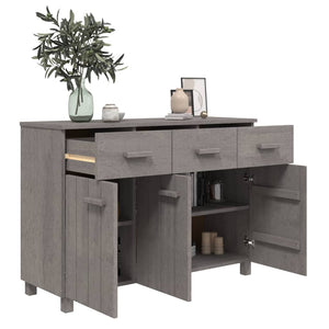 Sideboard HAMAR Hellgrau Kiefer Massivholz 113 cm