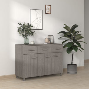 Sideboard HAMAR Hellgrau Kiefer Massivholz 113 cm