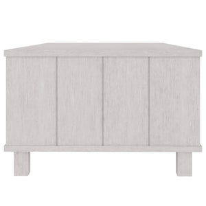 Weißer Couchtisch HAMAR Kiefer Massivholz 100x55 cm