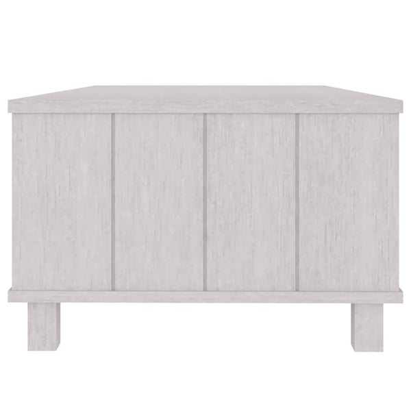 Weißer Couchtisch HAMAR Kiefer Massivholz 100x55 cm
