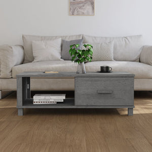 Couchtisch HAMAR Dunkelgrau Kiefer Massivholz