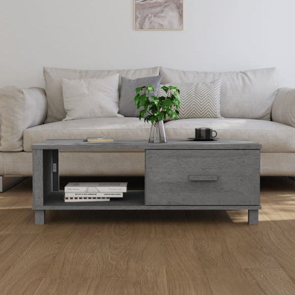 Couchtisch HAMAR Dunkelgrau Kiefer Massivholz