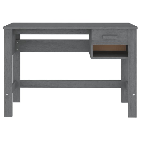 Schreibtisch HAMAR Dunkelgrau Kiefer Massivholz 110cm