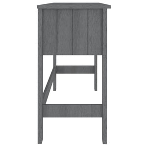 Schreibtisch HAMAR Dunkelgrau Kiefer Massivholz 110cm